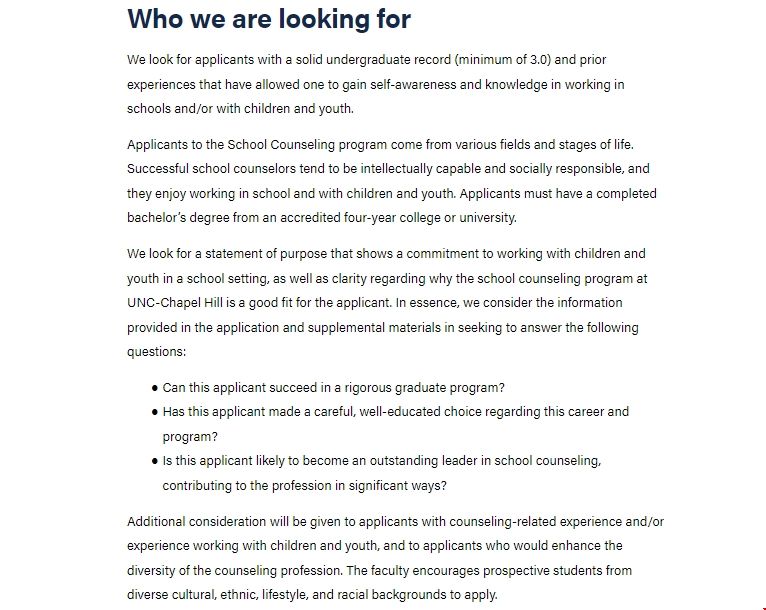 北卡羅來納大學(xué)教堂山分校心理咨詢碩士申請(qǐng)條件.png